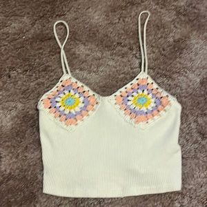 Zara crochet crop top size small
